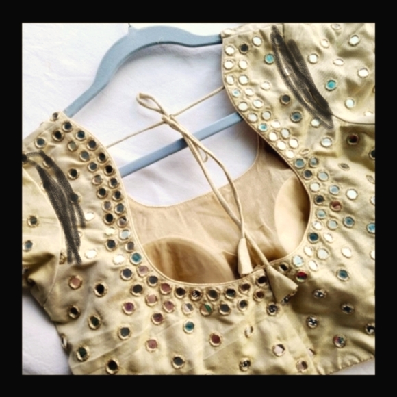 New Handmade designer real mirror work blouses - Picture 5 of 5
